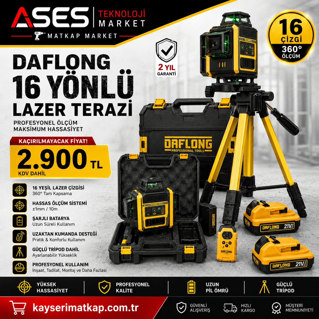 DAFLONG 16 YÖNLÜ LAZER